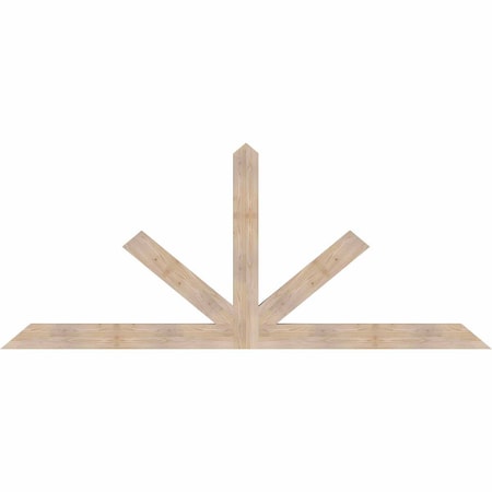 Ekena Millwork Saratoga Smooth Timber Gable Bracket, Douglas Fir, 108"W x 45"H x 3 1/2"D x 5 1/2"F, 10/12 Pitch GBW108X45X0406SAR00SDF